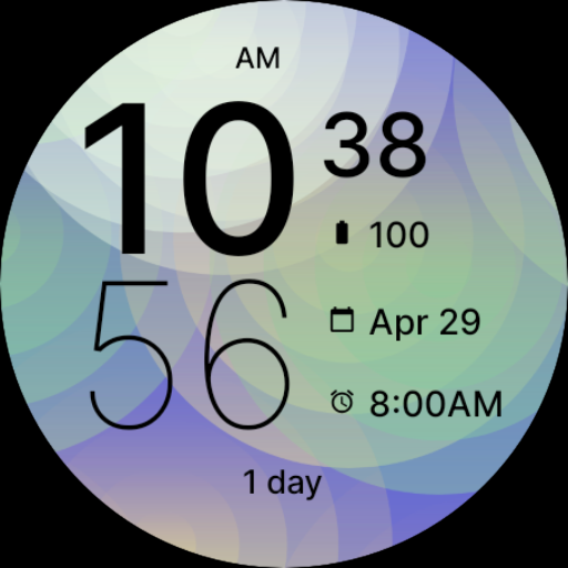 Simply Purple Green Watch Face screenshot 3