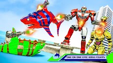 鮫ロボット変身ゲーム：バイクロボットゲームHungry Shark Robot Gamesのおすすめ画像1