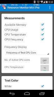 Resource Monitor Mini Pro Capture d'écran