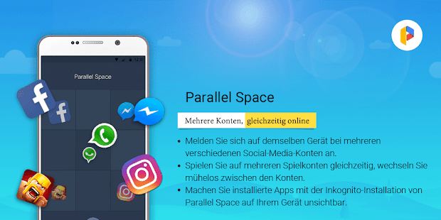 Parallel Space - App klonen Screenshot