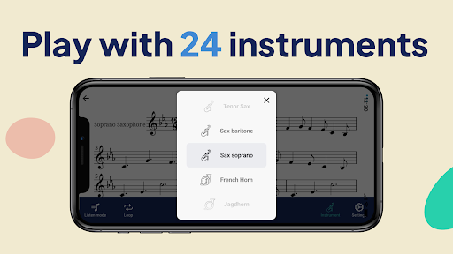 Screenshot of Halbestunde Sheet Music Reader