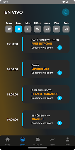 Revolution App Screen 3