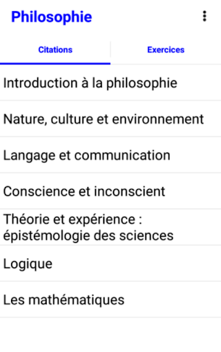 Android application Philosophie screenshort