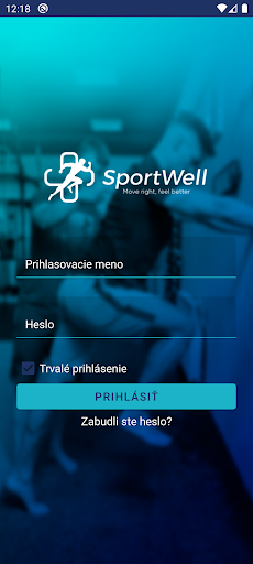 Android application SPORTWELL screenshort