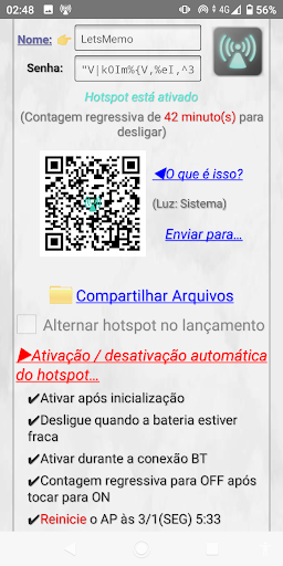 Visualização do aplicativo
