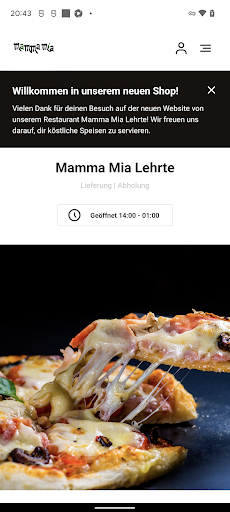 Android application Mamma Mia Lieferservice screenshort