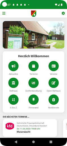 Rastdorf App Screen 2