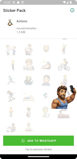 Android application Actions WAStickerApps screenshort