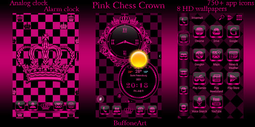 Android application Pink Chess Crown theme screenshort