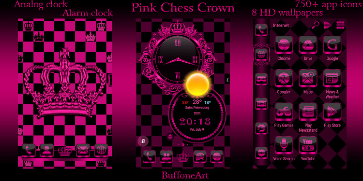 Pink Chess Crown theme - 1.2 - (Android)