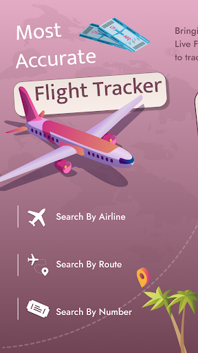 Android application Live Flight Tracker screenshort