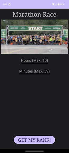 Android application Marathon Race screenshort