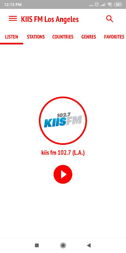 Android application 102.7 KIIS FM Los Angeles screenshort