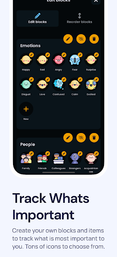 Screenshot of Blissful Journal, Mood Tracker