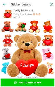 Captura de Pantalla 17 Pegatinas de oso de peluche android