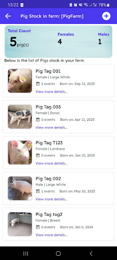 PigProX - Pig Farm Manager Screen 3