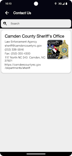 Camden County Sheriff NC Screen 3