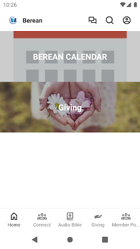 Android application Berean Baptist King George VA screenshort