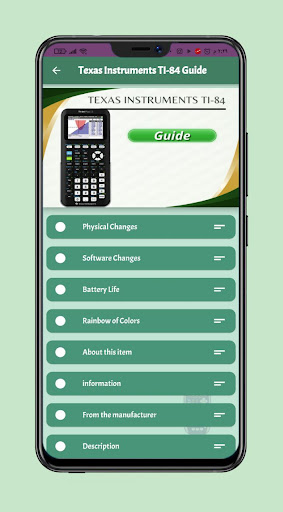 Android application Texas Instruments TI-84 Guide screenshort