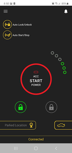 Android application SmartCarKey - Turning Smartpho screenshort