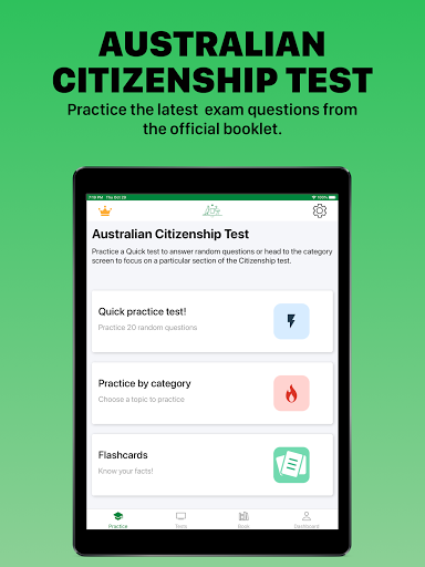 Screenshot of Australian Citizenship Test