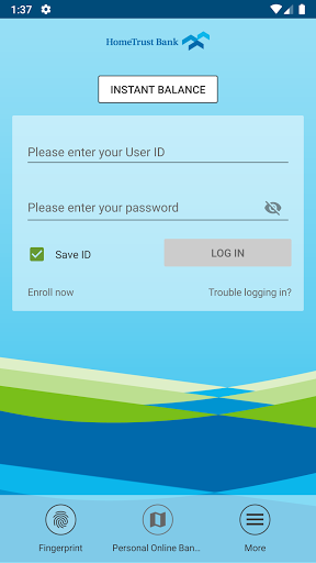 HomeTrust Mobile Banking Screen 2