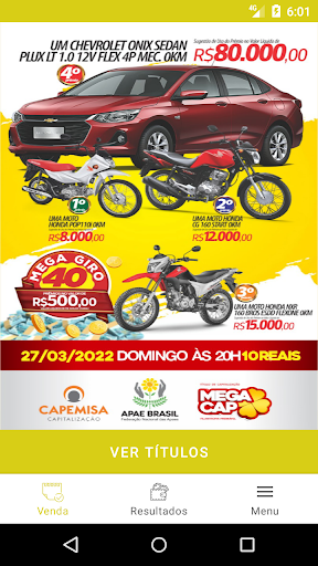 Android application Mega Cap - Vendedor screenshort