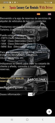 Android application Spain Luxury Car Rentals With screenshort