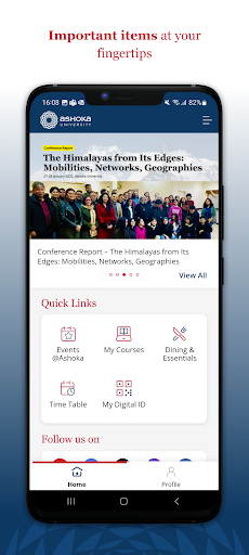 Android application Ashoka University screenshort