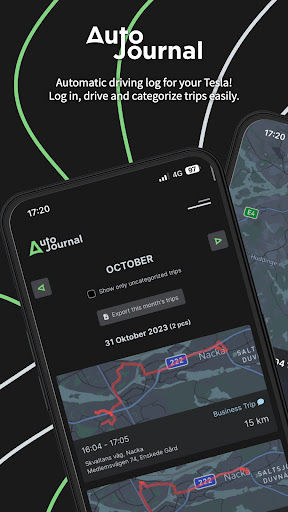 Android application Autojournal screenshort