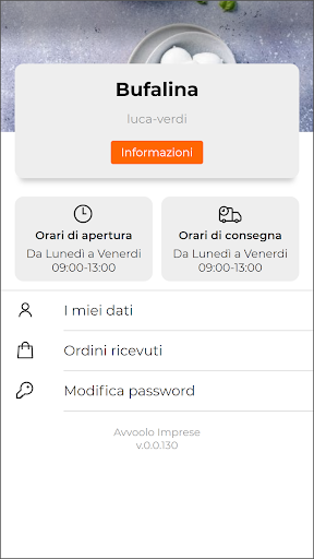 Android application Avvoolo Imprese screenshort