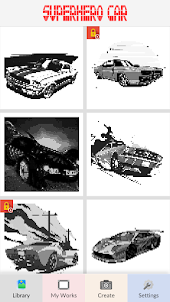 Superhero Car Pixel Art