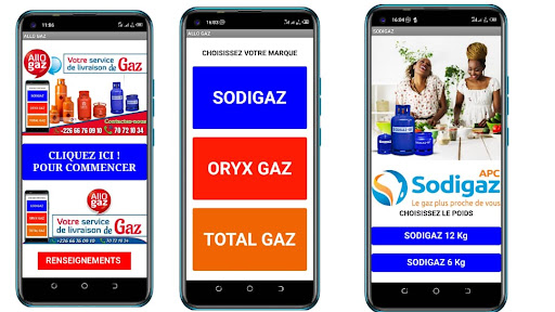 Android application ALLO GAZ screenshort