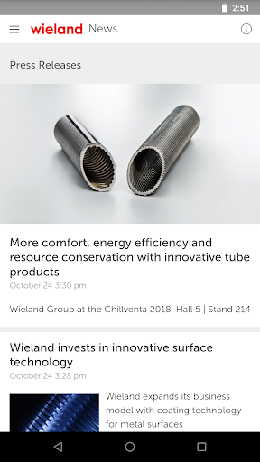 Android application wieland one screenshort