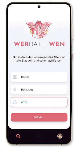 Android application Wer Datet Wen screenshort
