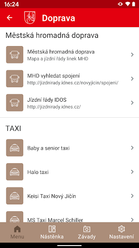 Nový Jičín v mobilu Screen 2