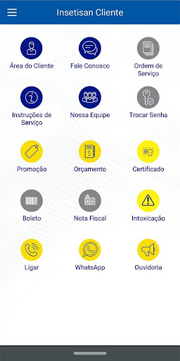 Android application Insetisan Cliente screenshort