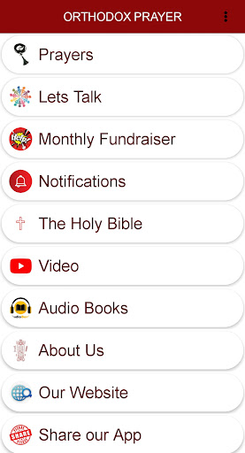 Android application Orthodox Prayers screenshort