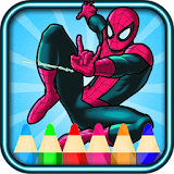 super heroes coloring Spider of Man fans icon
