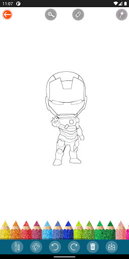 Glitter Superhero Coloring Book