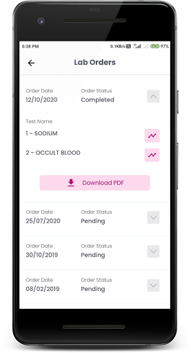Geri Care Patient App Screen 2