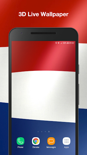Android application 3d Netherlands Flag Wallpaper screenshort