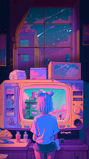 Android application 카카오톡 테마 - 90's 레트로 소녀 screenshort