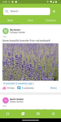 Android application Glimpse Gardens screenshort