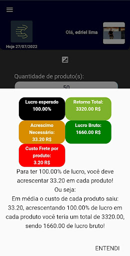 Calculadora Margem de Lucro Screen 3