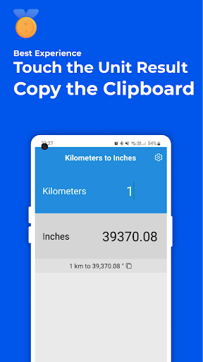 Kilometers to Inches Converter Screen 3
