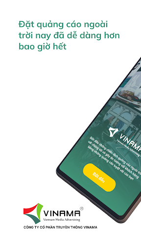 Android application VINAMA - Booking quảng cáo screenshort