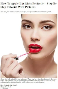 How To Apply Lip Gloss Perfect