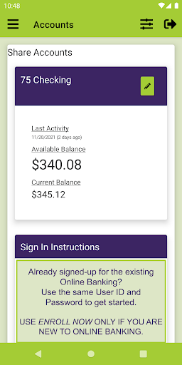 Pee Dee FCU Mobile Screen 2