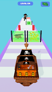 海賊スタックランナーゲーム